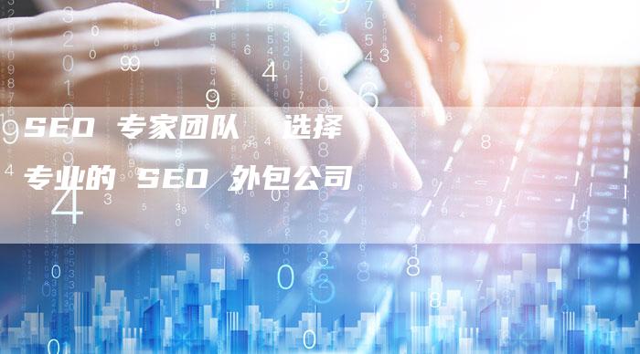 SEO 专家团队  选择专业的 SEO 外包公司