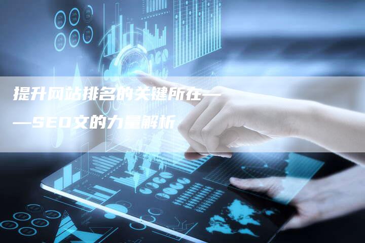 提升网站排名的关键所在——SEO文的力量解析