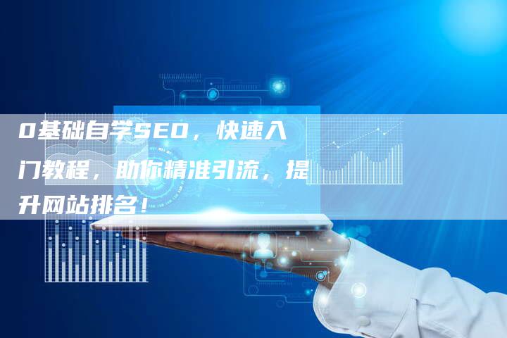 0基础自学SEO，快速入门教程，助你精准引流，提升网站排名！