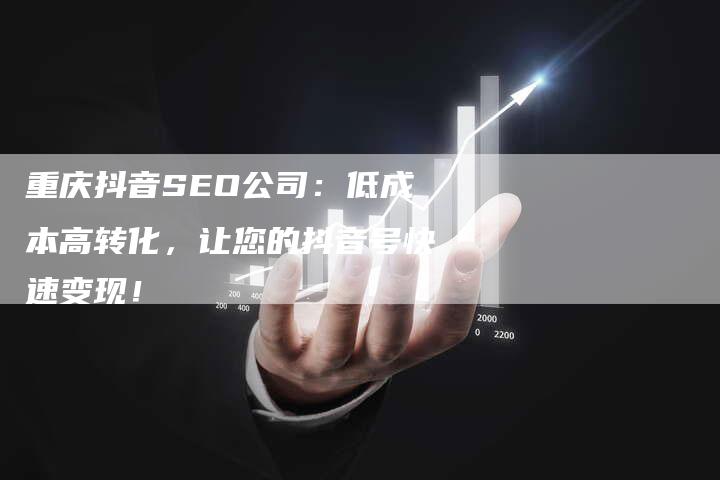 重庆抖音SEO公司：低成本高转化，让您的抖音号快速变现！